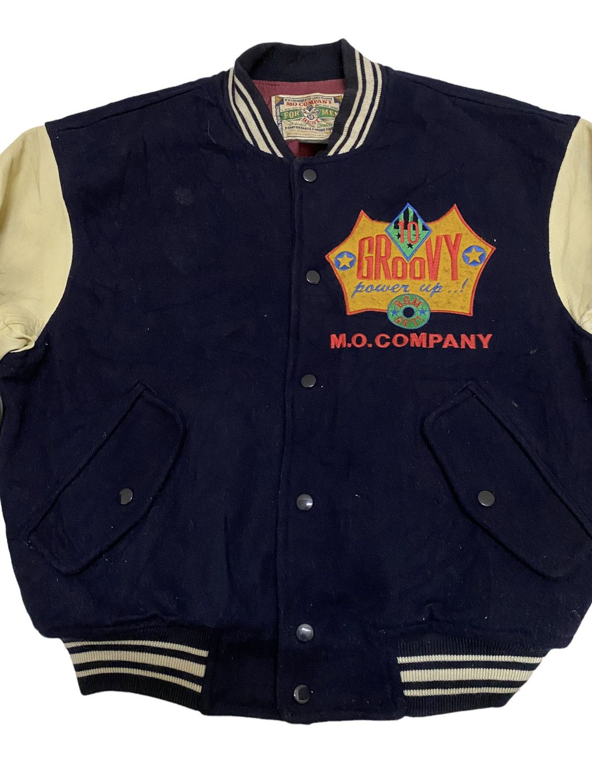 Vintage Vintage M.O. Company Groovy Club Varsity Bomber Jacket (C2) Size US M / EU 48-50 / 2 - 4 Thumbnail