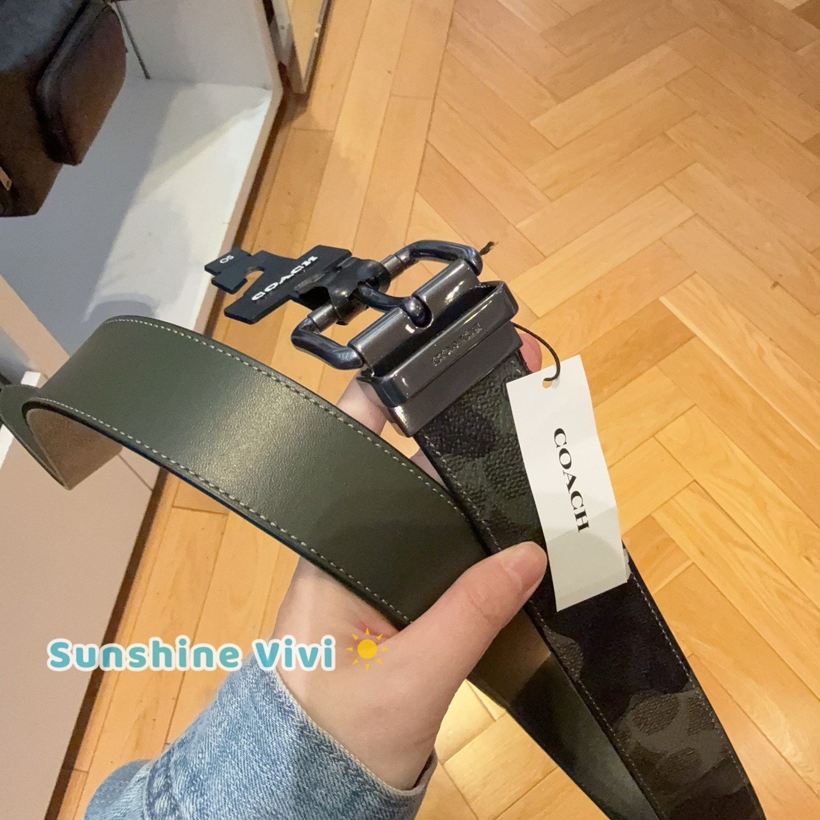 Coach NWT Coach Cut-To-Size Reversible Belt 38Mm Shamrock CY271 Size ONE SIZE - 5 Thumbnail
