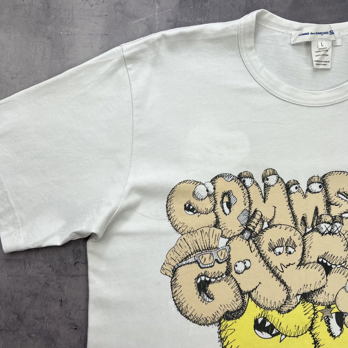 Comme des Garcons Rare! Comme Des Garcons x Kaws Overprint Tee Y2K Size US L / EU 52-54 / 3 - 3 Thumbnail