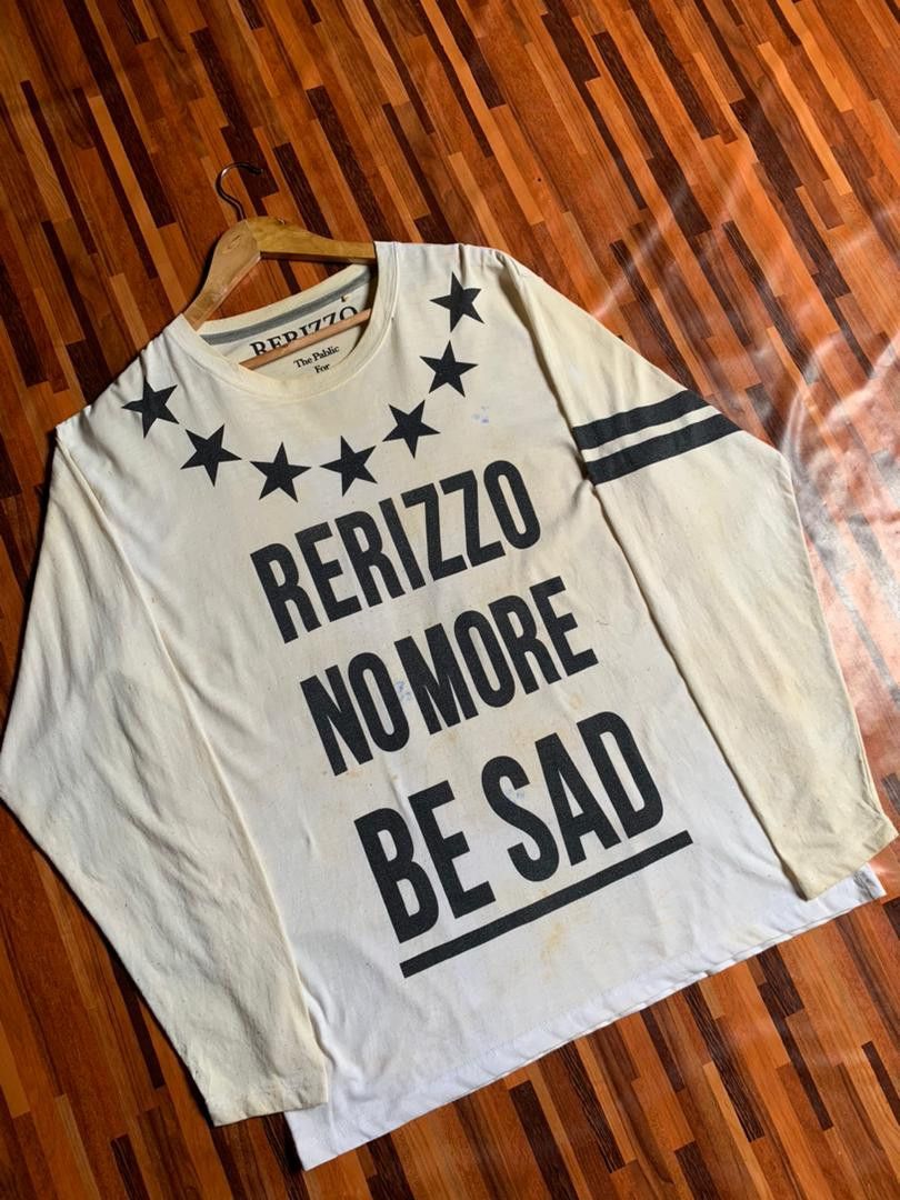 Japanese Brand RERIZZO vintage gothic cross t shirt no more be sad Size US L / EU 52-54 / 3 - 1 Thumbnail
