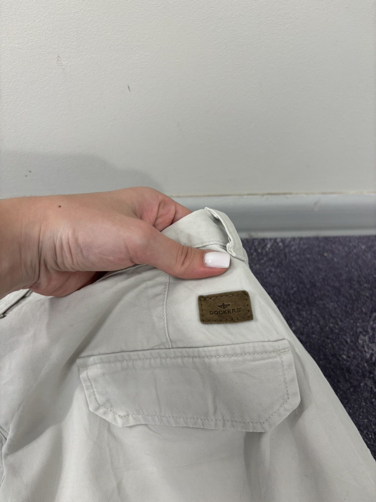 Dockers Vintage Dockers Utility USA Hype Beige Baggy Cargo Shorts Size US 36 / EU 52 - 17 Thumbnail