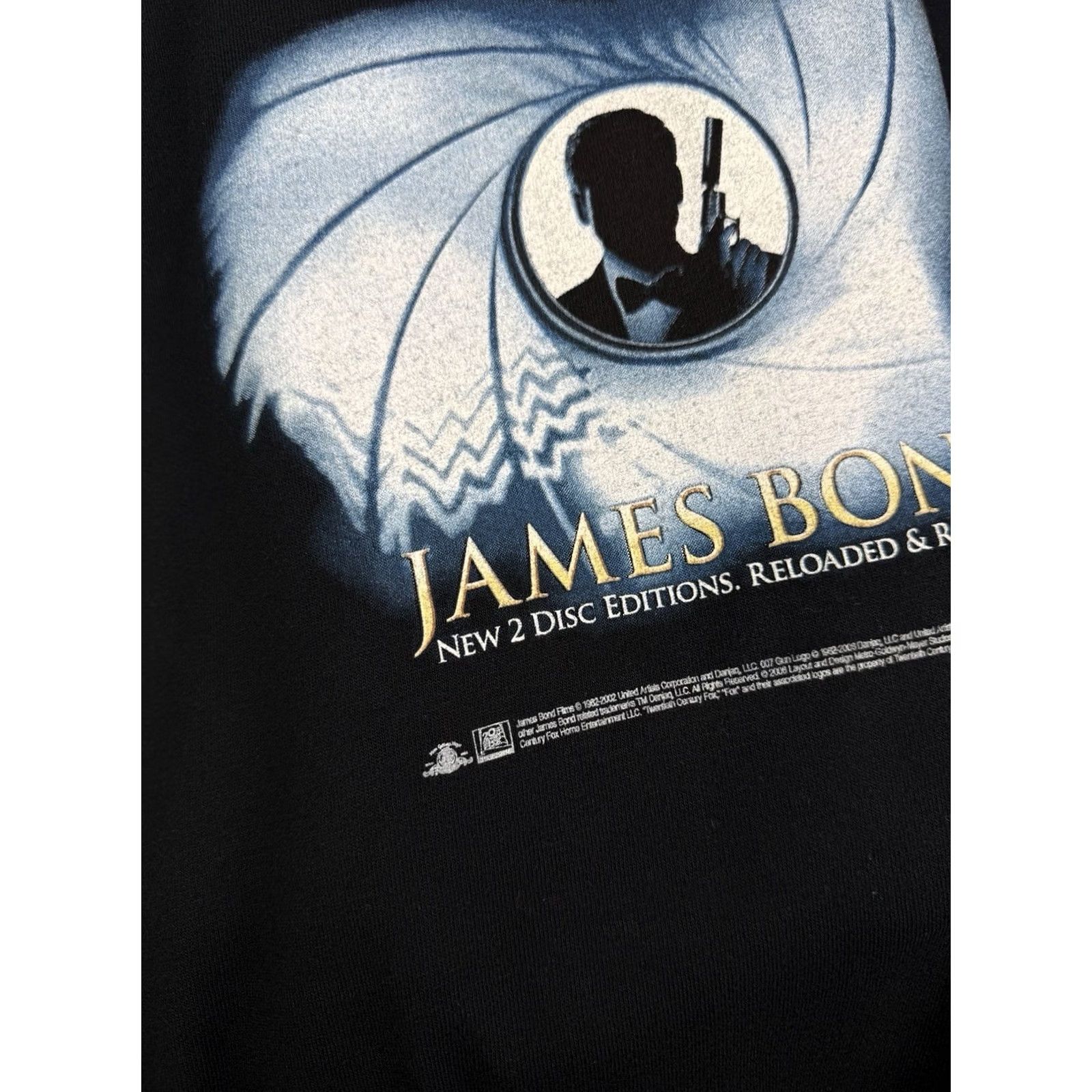 Gildan VINTAGE James Bond 007 Promo Movie T-Shirt Men L Black Movie Size US L / EU 52-54 / 3 - 5 Thumbnail
