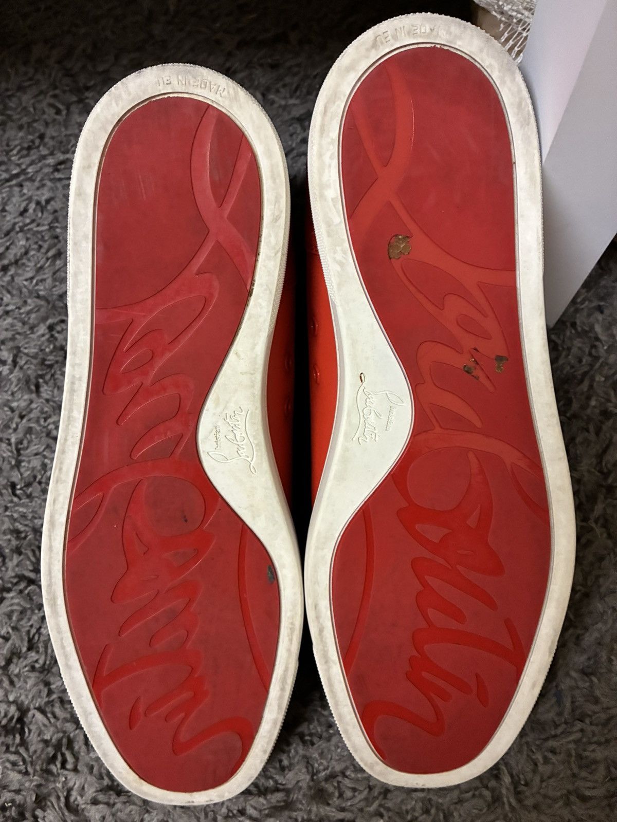 Christian Louboutin Christian Louboutin Sneakers Red Spikes Size US 12 / EU 45 - 6 Thumbnail
