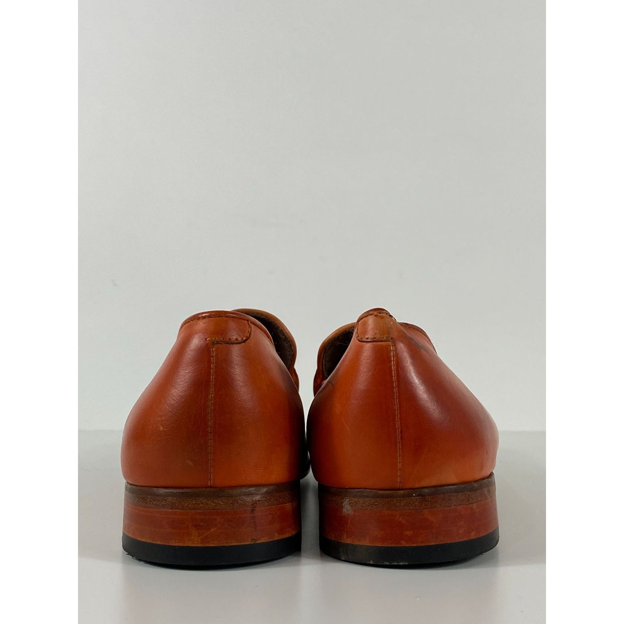 Donald Pliner Donald J Pliner ZAN-D9 Penny Tang Leather Loafers Shoes Oran Size US 10.5 / EU 43-44 - 6 Thumbnail