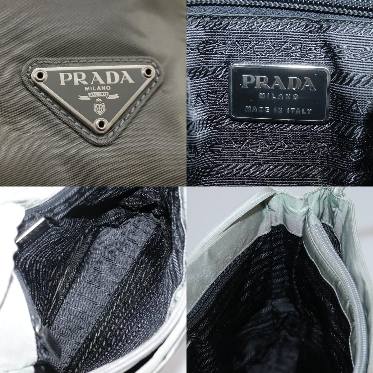Prada PRADA Tote Bag Nylon Gray Size ONE SIZE - 11 Thumbnail