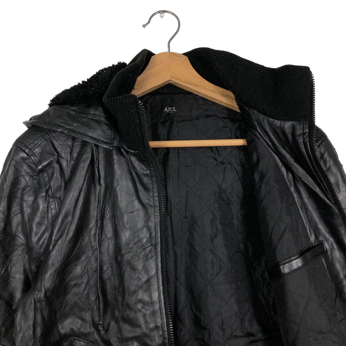 Genuine Leather 🔥90’s Soft Leather Bomber Jacket Azul Japan Made Size US S / EU 44-46 / 1 - 11 Thumbnail