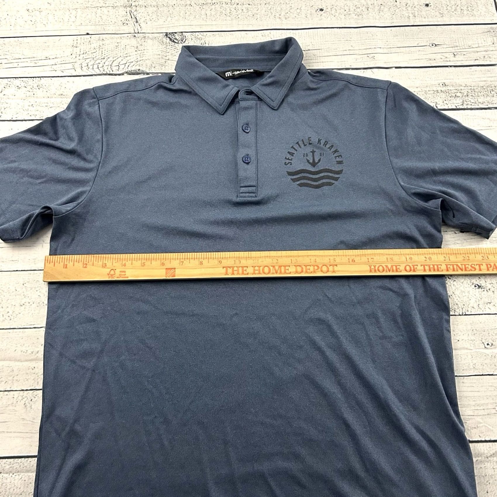 TravisMathew Travis Mathew Seattle Kraken Short Sleeve Golf Polo Shirt Men's M Blue Size US M / EU 48-50 / 2 - 5 Thumbnail