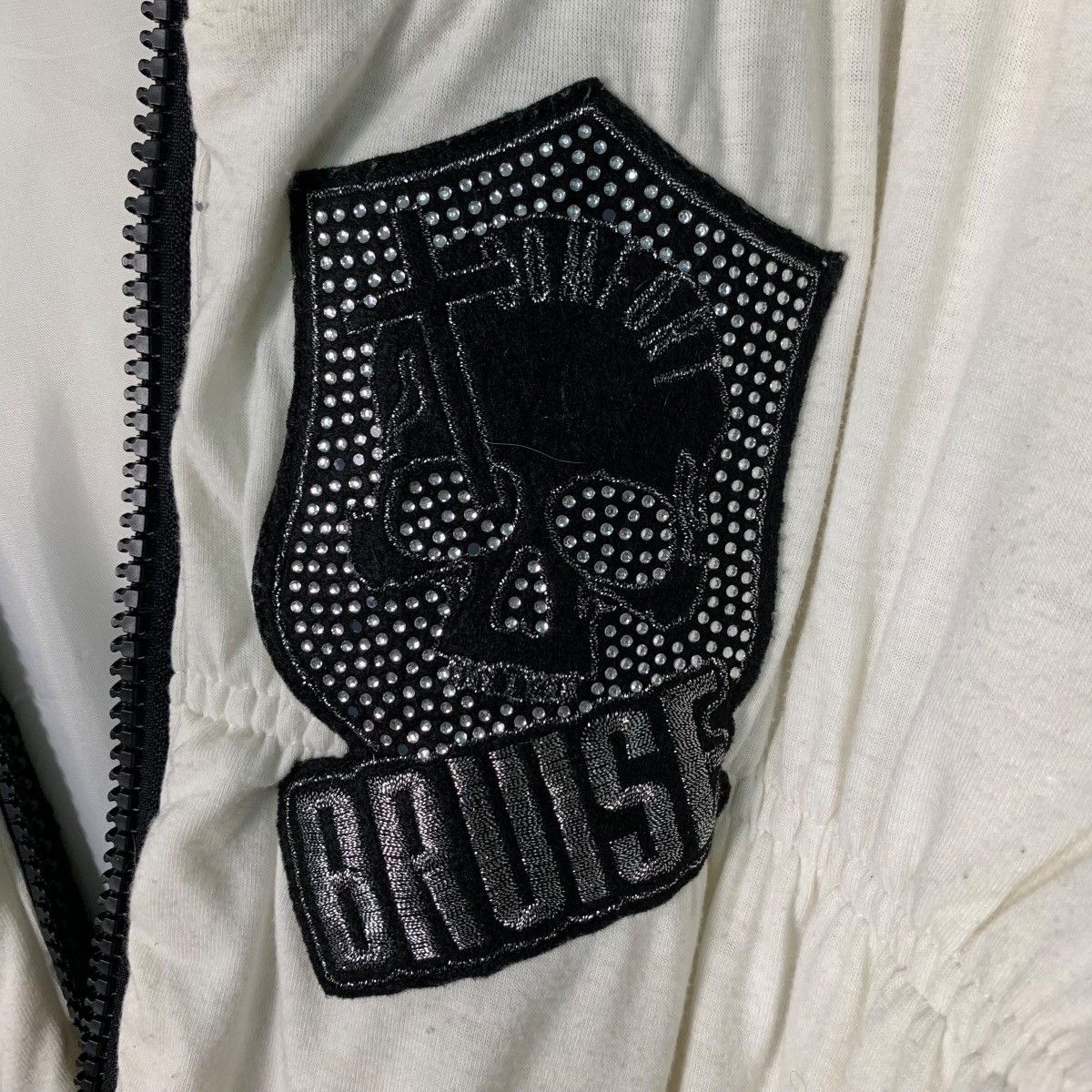 Japanese Brand GHOST of HARLEM Skulls Puffer Hoodie Jacket #2509-C113 Size ONE SIZE - 16 Thumbnail
