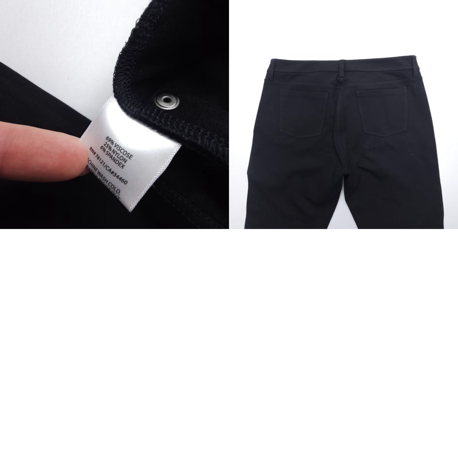 Eileen Fisher Eileen Fisher Stretch Slim Ponte Pants Black 10 Womens Slim Straight Non Vintage Easy Care Ponte Knit Regular Rise Flat Front Button 31 In Inseam Size 32" / US 10 / IT 46 - 8 Thumbnail