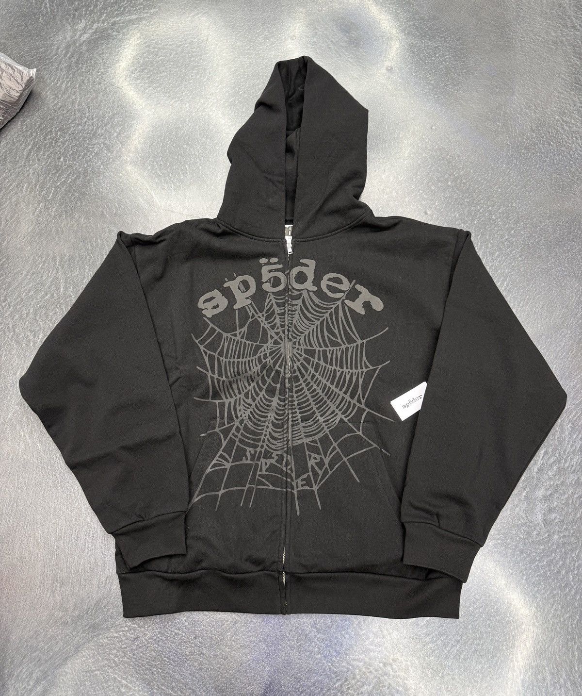 Sp5der Sp5der OG Web Zip Up Hoodie | Grailed