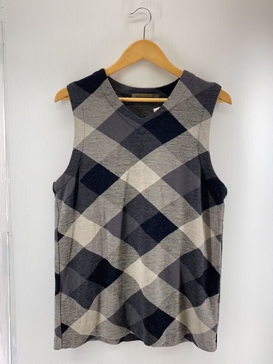 Yohji Yamamoto Check Pattern Wool Knit Sweater Vest Size US L / EU 52-54 / 3 - 1 Thumbnail