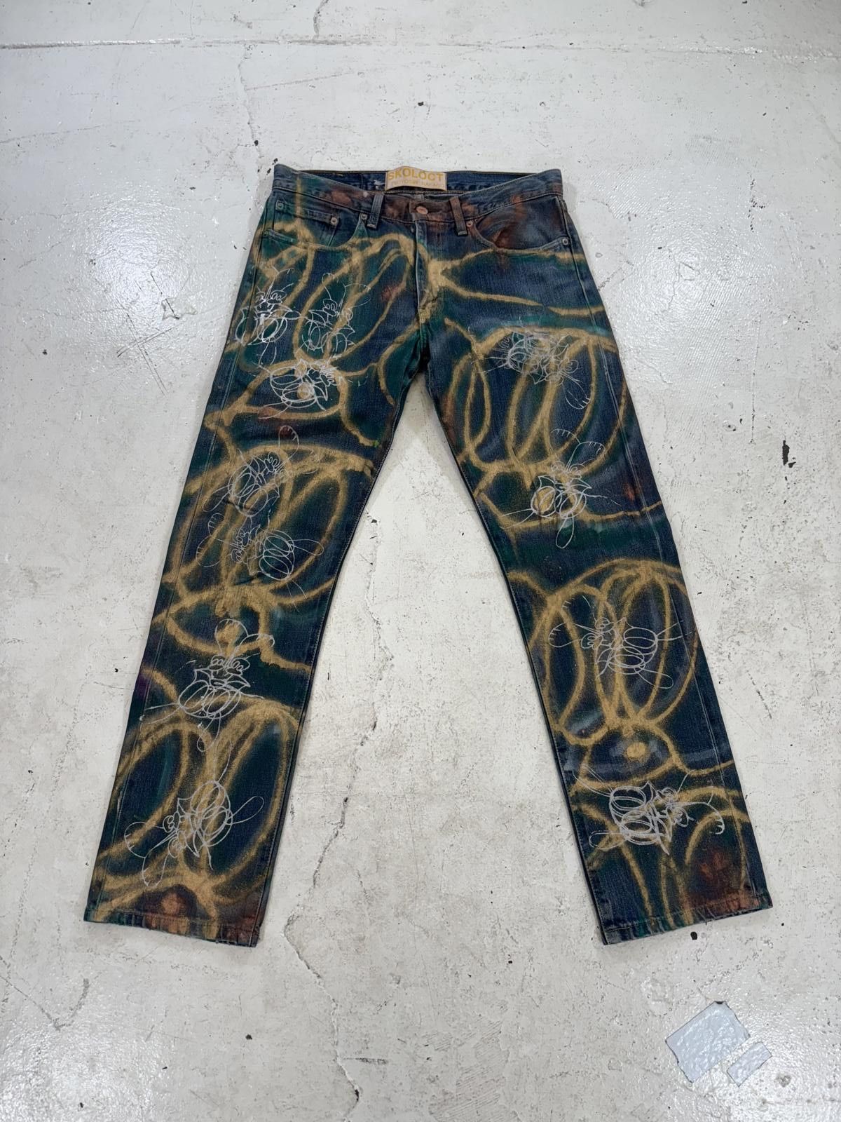 Skoloct Skoloct Painted Jeans Size US 31 - 1 Thumbnail