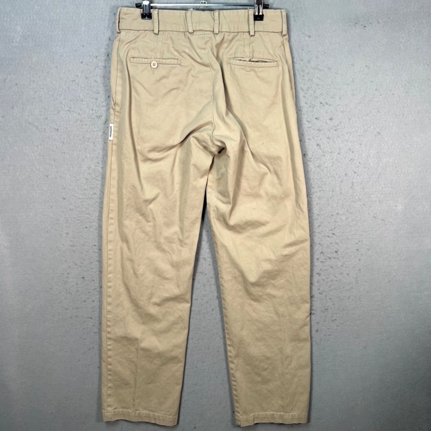 Saintwoods Saint Woods Beige Khaki Pants Mens Size 30 Cotton Embroidered Logo Straight Leg Size US 30 / EU 46 - 2 Thumbnail