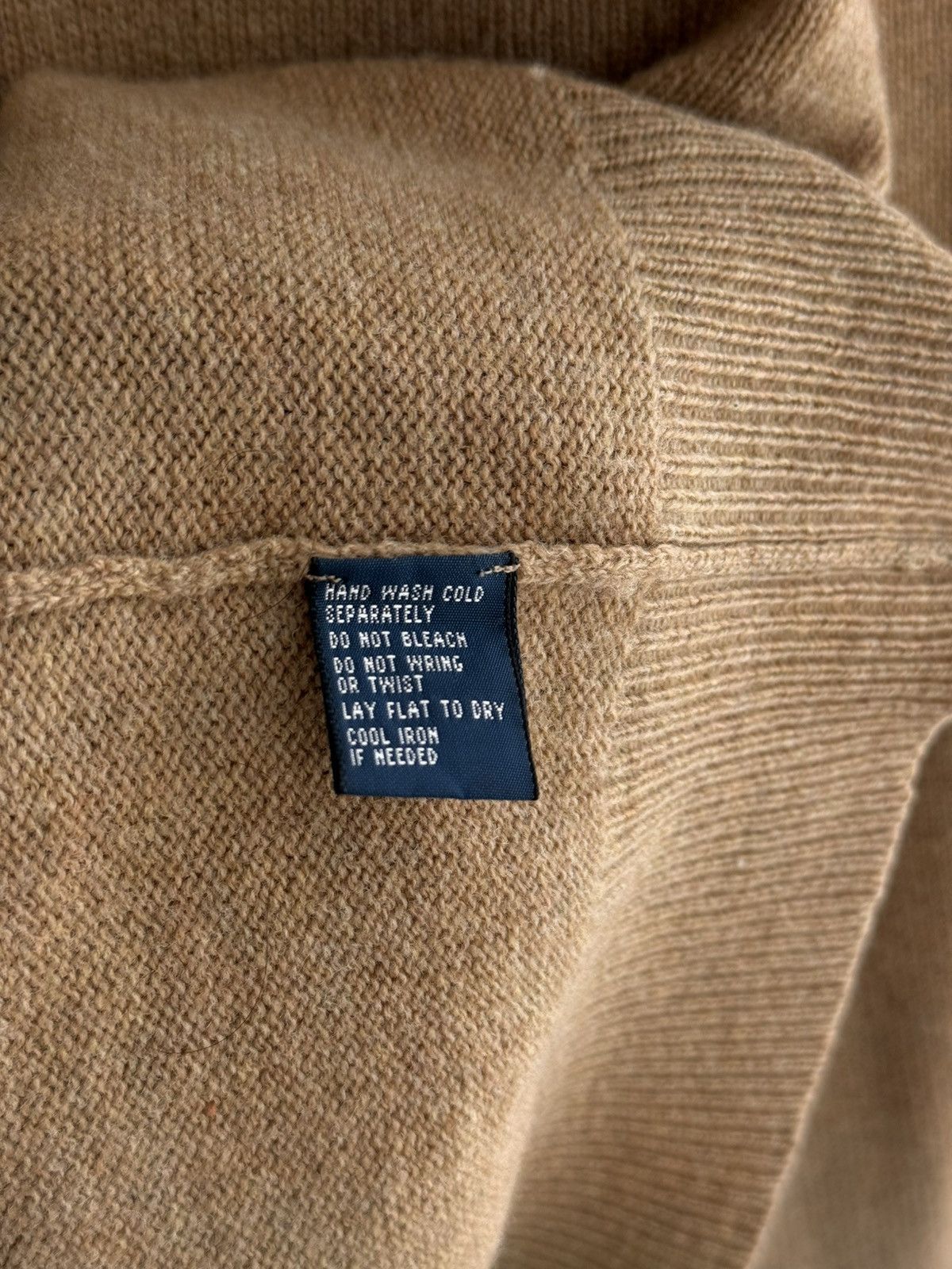Polo Ralph Lauren × Vintage VTG Polo Ralph Lauren PRL Creamy Beige Lambswool Sweater Size US L / EU 52-54 / 3 - 9 Thumbnail