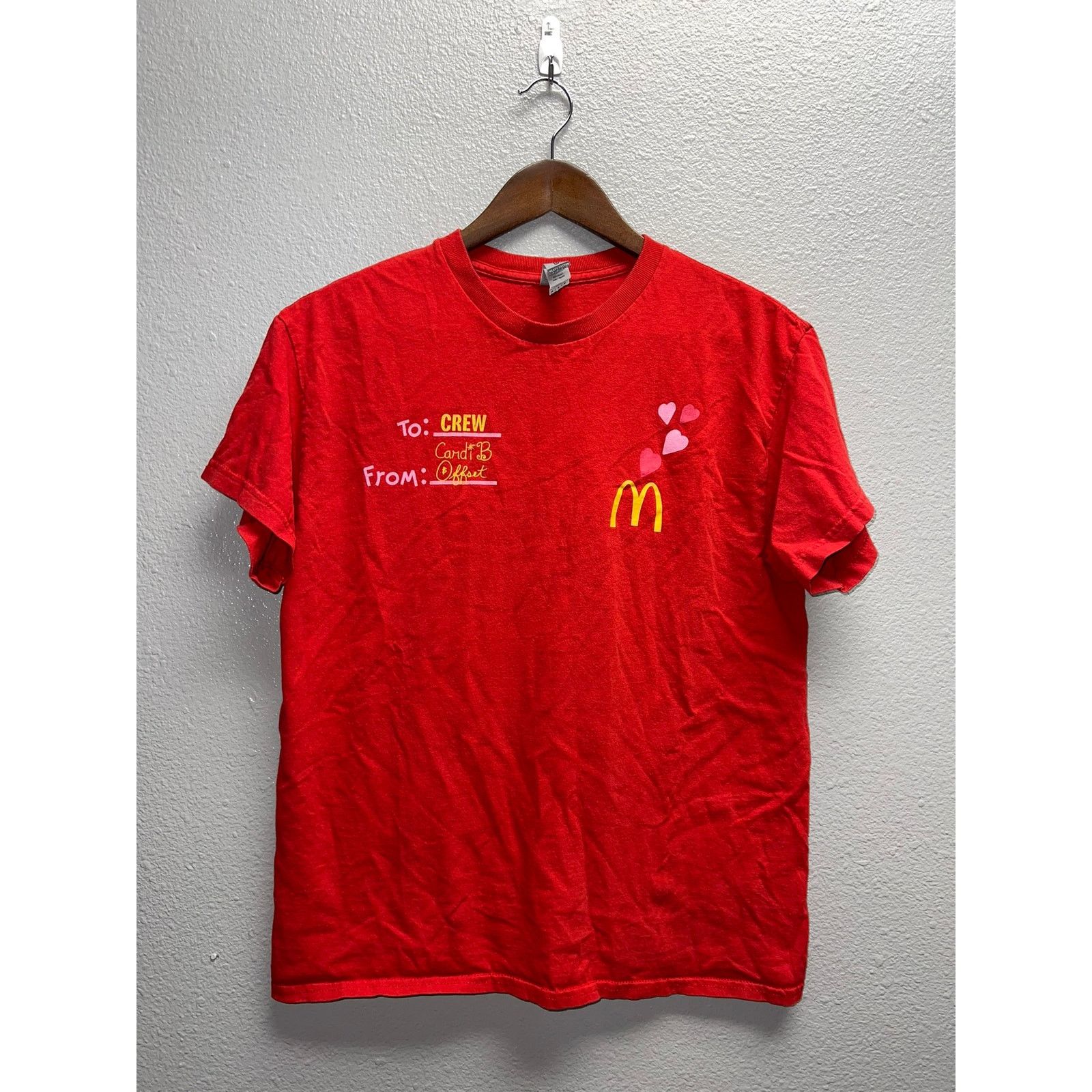 Gildan Mcdonalds Cardi B Shirt To Crew From Offset And Cardi Tee M Size US M / EU 48-50 / 2 - 1 Thumbnail