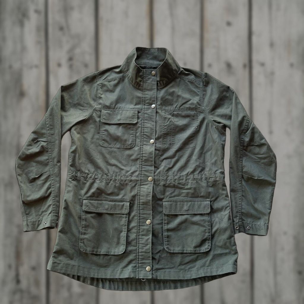 Carhartt Womens Medium Green Canvas Work Jacket Zip Up Casual