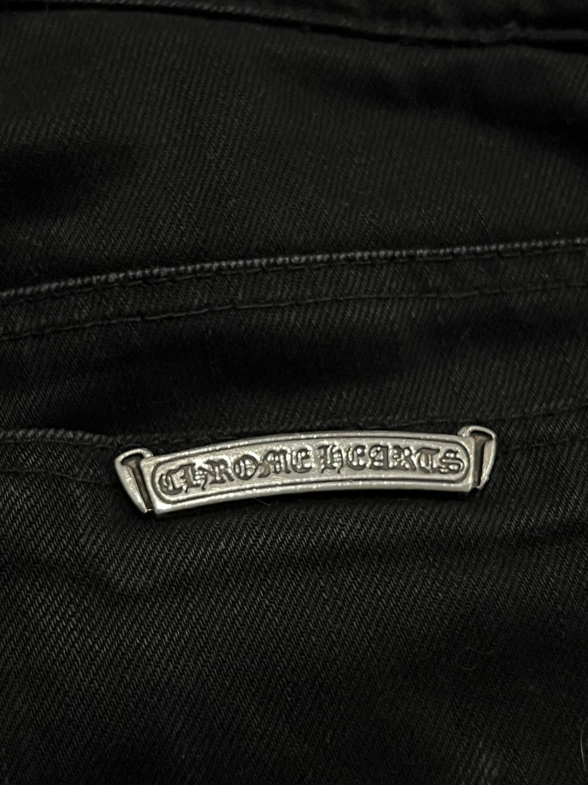 Chrome Hearts Vintage Chrome Hearts Fleur Knee Black Denim Size US 30 / EU 46 - 10 Thumbnail