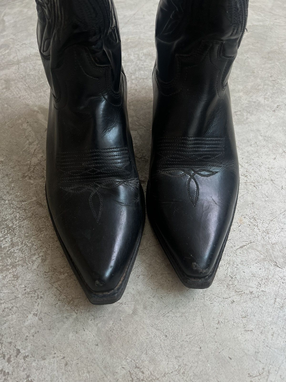 Leather SOLD* Vintage 70s Leather Western Cowboy Boots Size US 9.5 / EU 42-43 - 4 Thumbnail