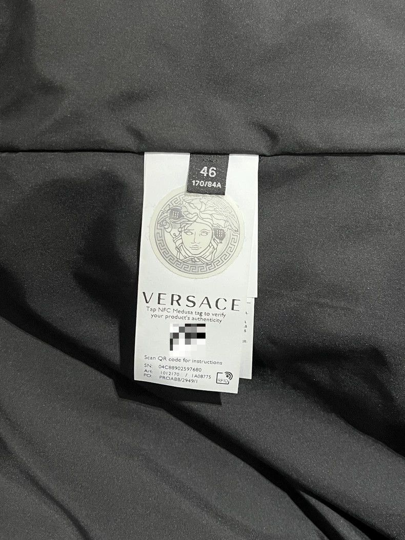 Versace Versace Black hooded cowhide zippered down jacket Size US S / EU 44-46 / 1 - 7 Thumbnail