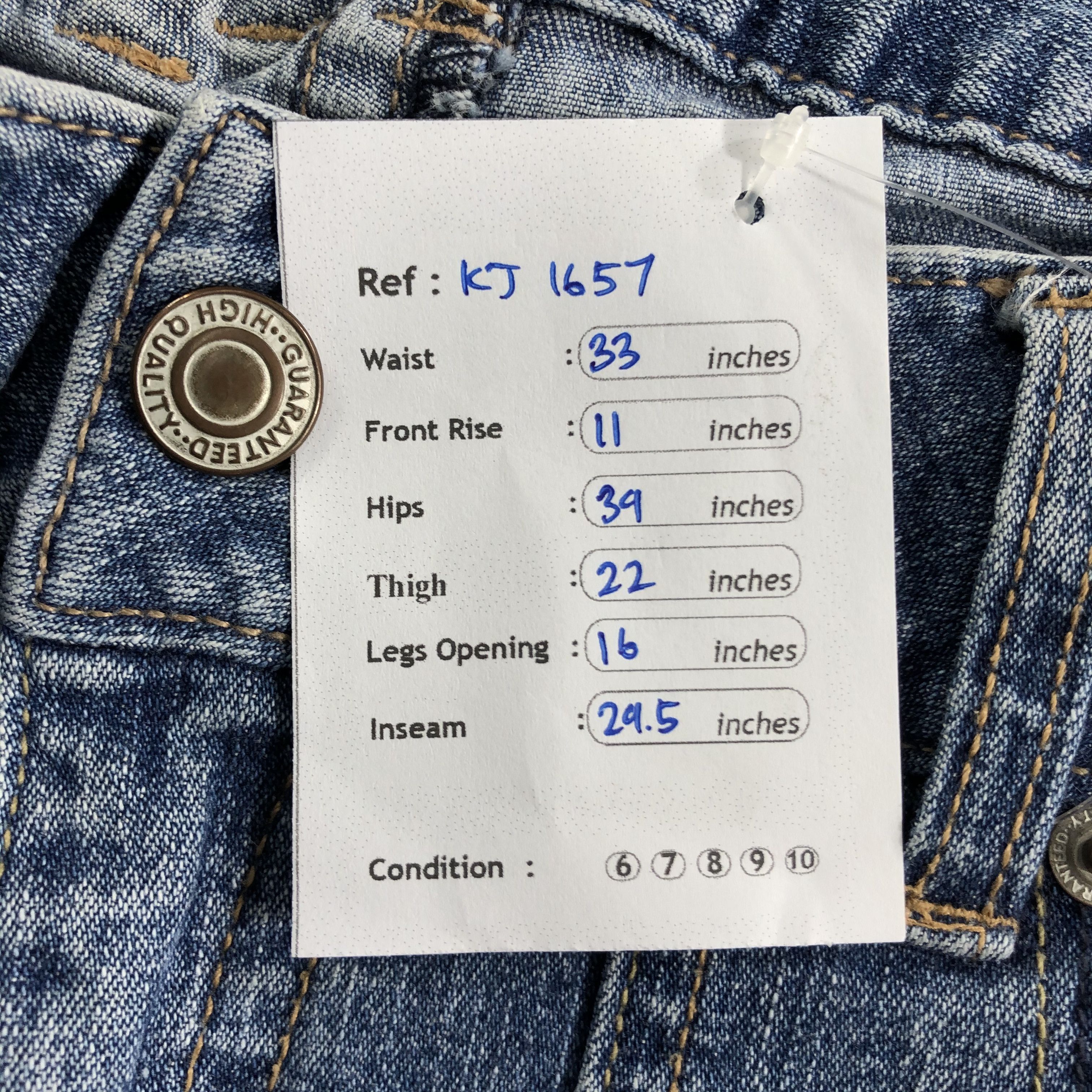 Japanese Brand Japanese Brand Bush Pants Jeans Flare Denim KJ1657 Size 33" - 9 Thumbnail