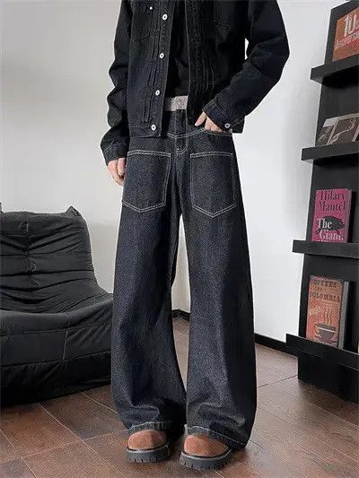 Japanese Brand Retro loose reverse patchwork micro flared jeans Size US 32 / EU 48 - 6 Thumbnail