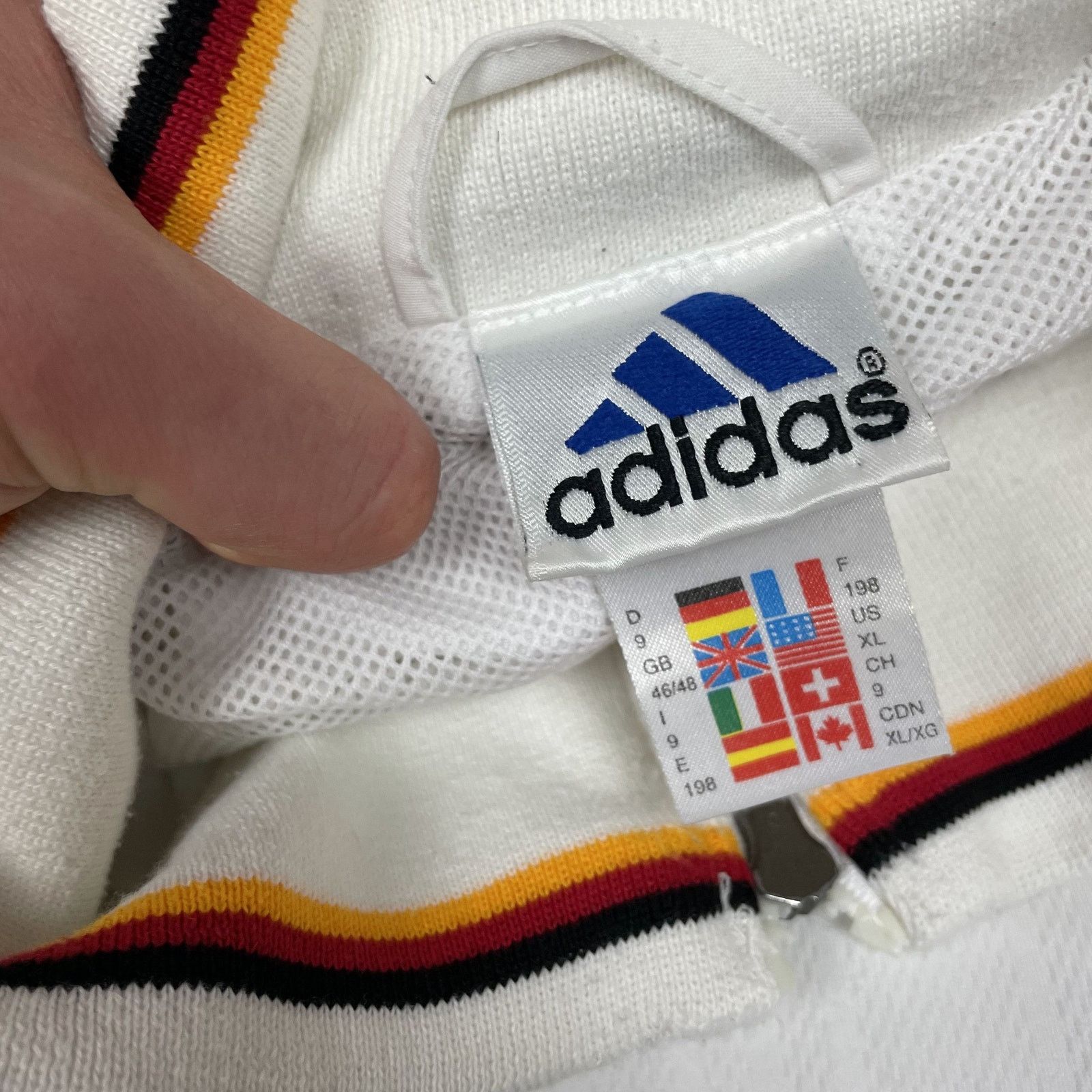 Adidas × Vintage Adidas Men's White German Deutscher Fussball Bund Jacket XL Size US XL / EU 56 / 4 - 10 Thumbnail