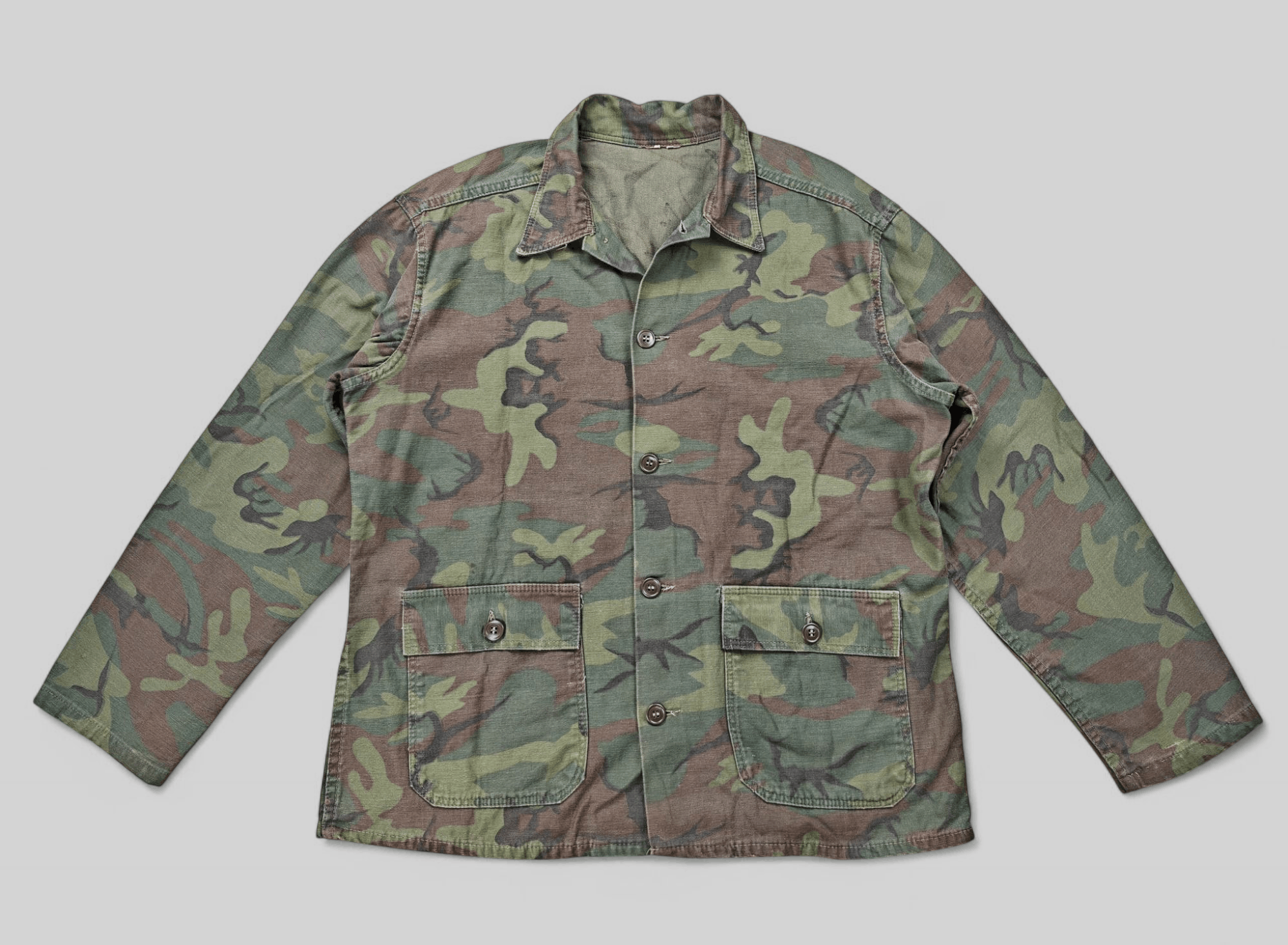 Vintage Vintage 1950s Experimental ERDL Camo Work Jacket Size US L / EU 52-54 / 3 - 1 Thumbnail
