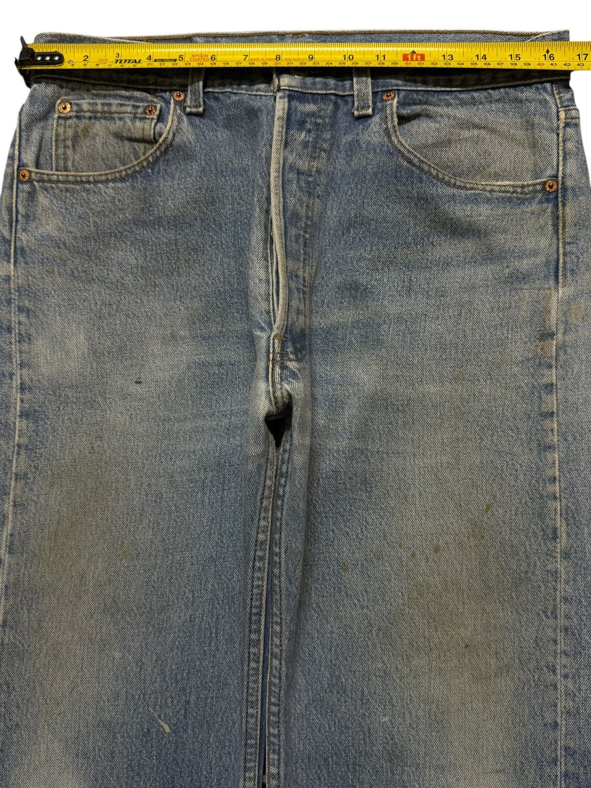 Levi's Vintage 80s Levis 501xx Blue Mud Wash Faded Straight Leg Fit Size US 33 - 9 Thumbnail