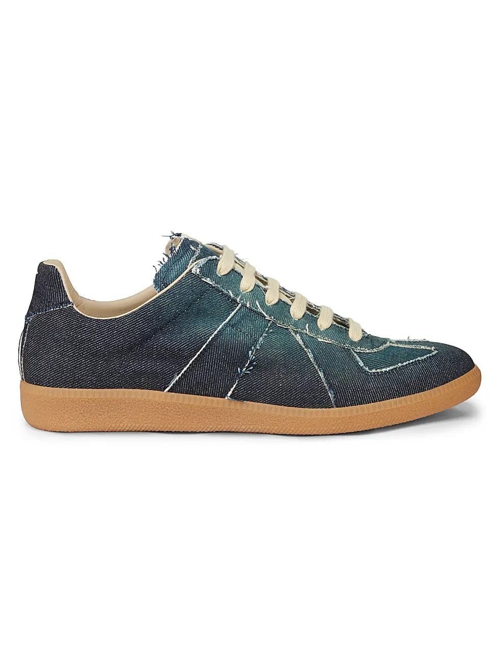 Maison Margiela os11x0326 Replica Denim Low-Top Sneakers in Dark Denim Size US 9 / EU 42 - 1 Thumbnail