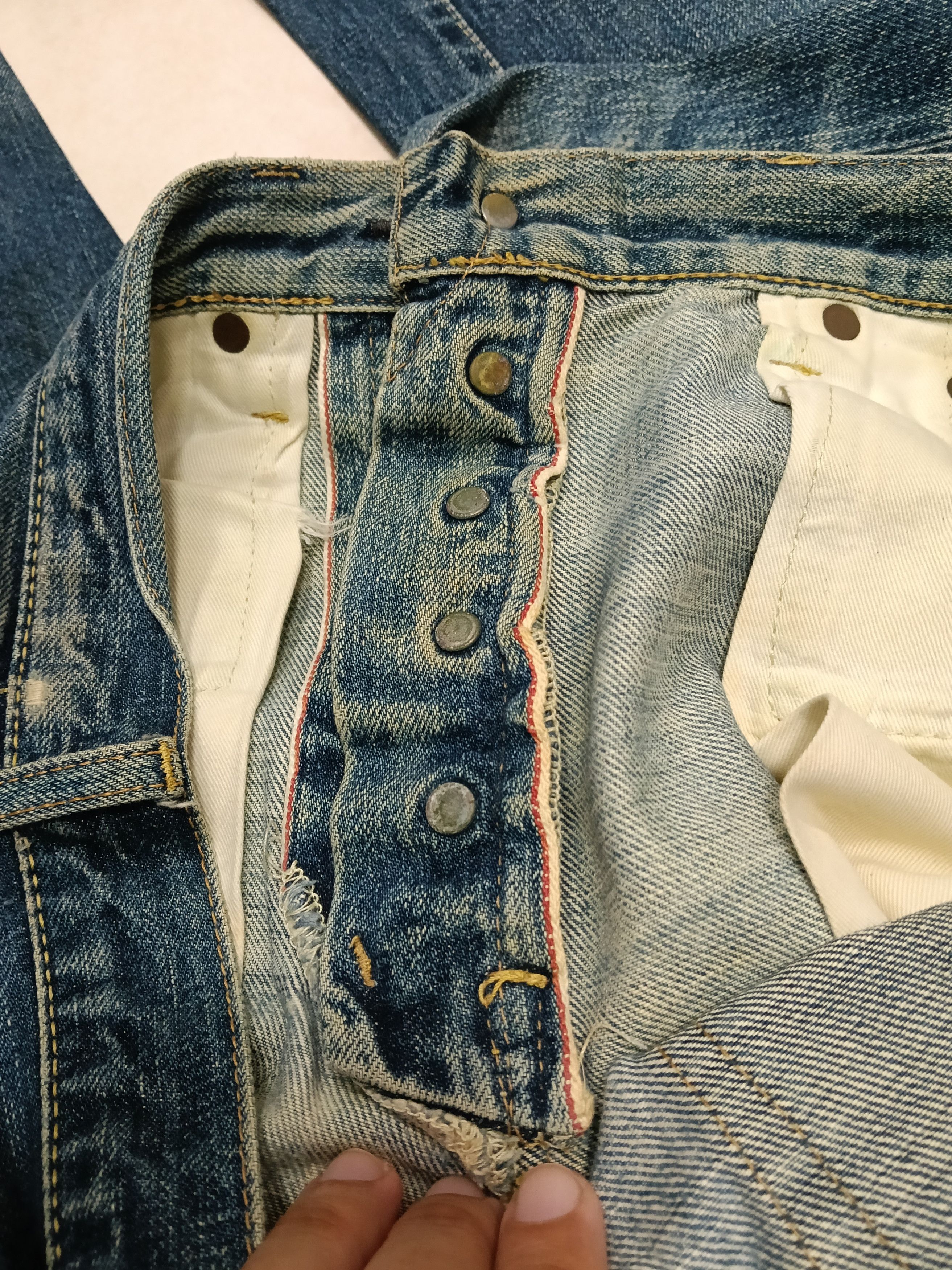 Blue Blue Japan 💥Flared Tabloid News Selvedge Japanese Denim💥💥 Size US 34 / EU 50 - 12 Thumbnail