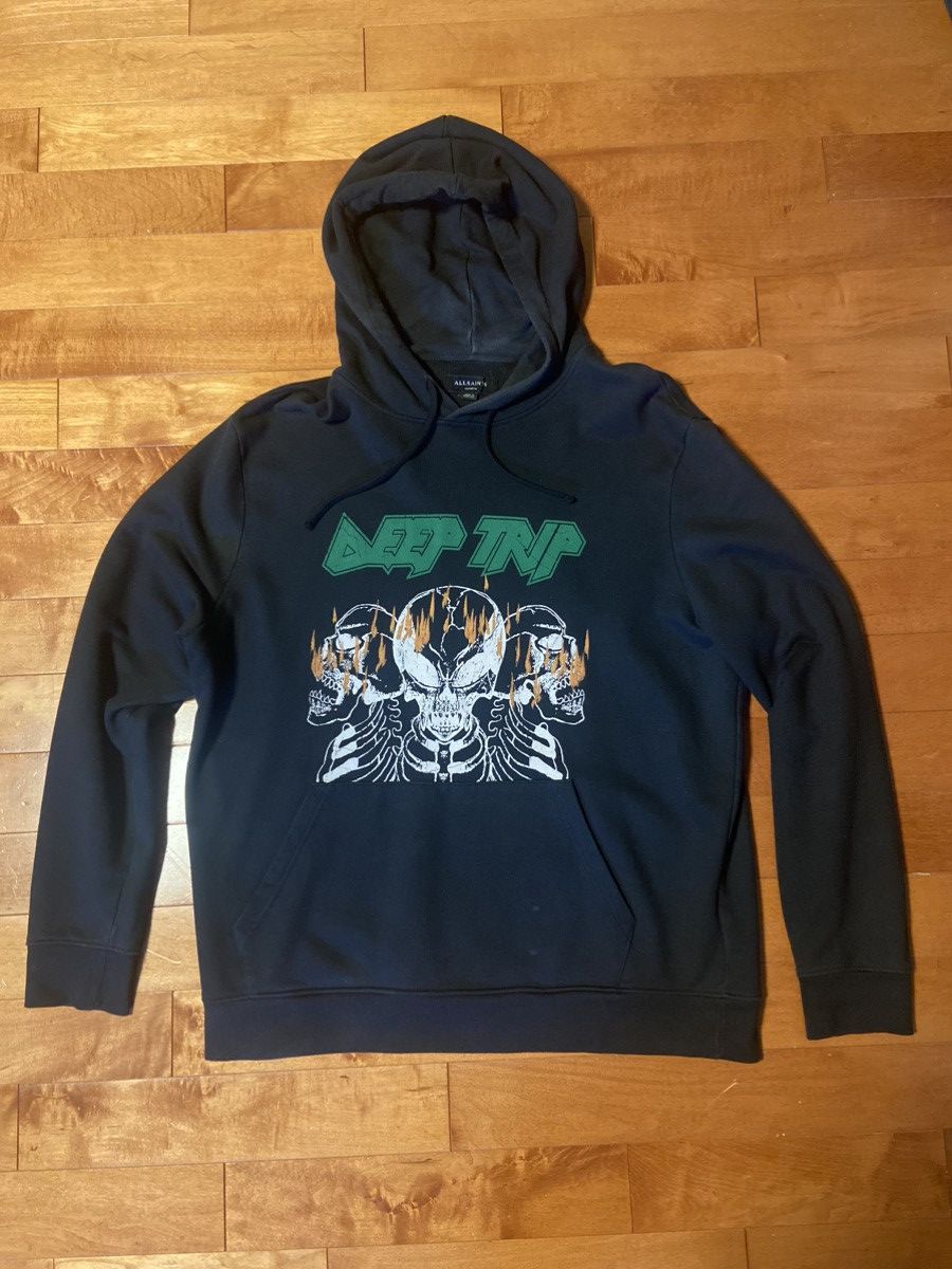 Allsaints AllSaints Deep Trip Band Hoodie in Black Size US M / EU 48-50 / 2 - 1 Thumbnail