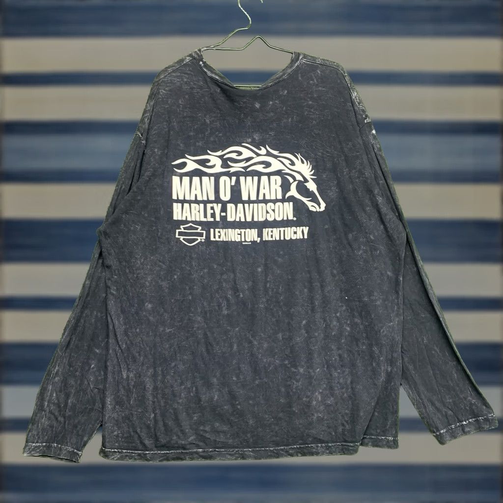 Harley Davidson VINTAGE Harley-Davidson Long Sleeve T Shirt Eagle Mens 2XL Gray USA Logo 101 Dalmatians 5 Seconds of Summer Adventure Time Boys Mens Size US XXL / EU 58 / 5 - 1 Thumbnail