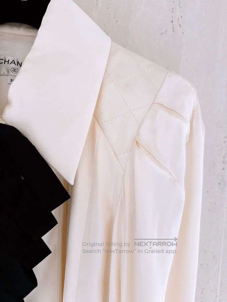 Chanel Chanel Forest series satin silk shirt Size XXS / US 00 / IT 34 - 3 Thumbnail