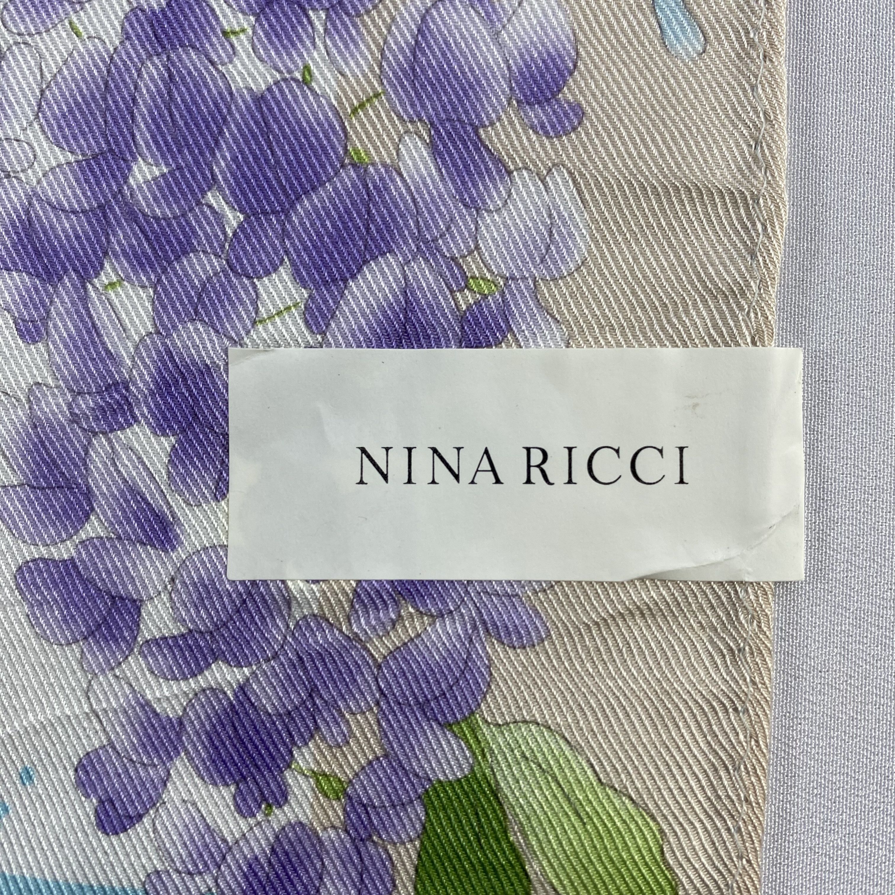 Nina Ricci × Vintage Vintage Nina Ricci Floral Scarf SS042 Size ONE SIZE - 5 Thumbnail