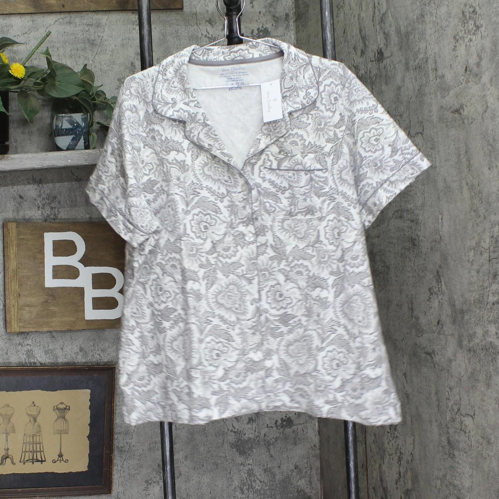 Other Nwt Vera Bradley Set Shirt And Shorts Java Lace Gray 2xl Size XXL / US 16-18 / IT 52-54 - 2 Thumbnail