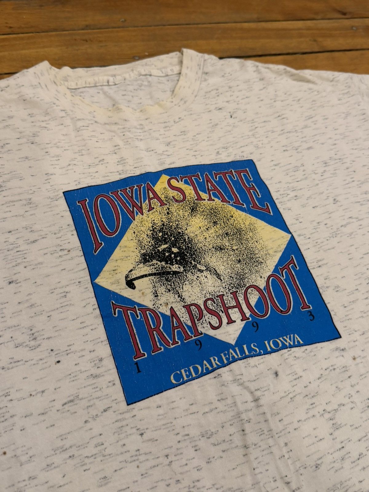 Vintage Vintage 1993 iowa state trapshoot oatmeal single stitch tee Size US L / EU 52-54 / 3 - 1 Thumbnail