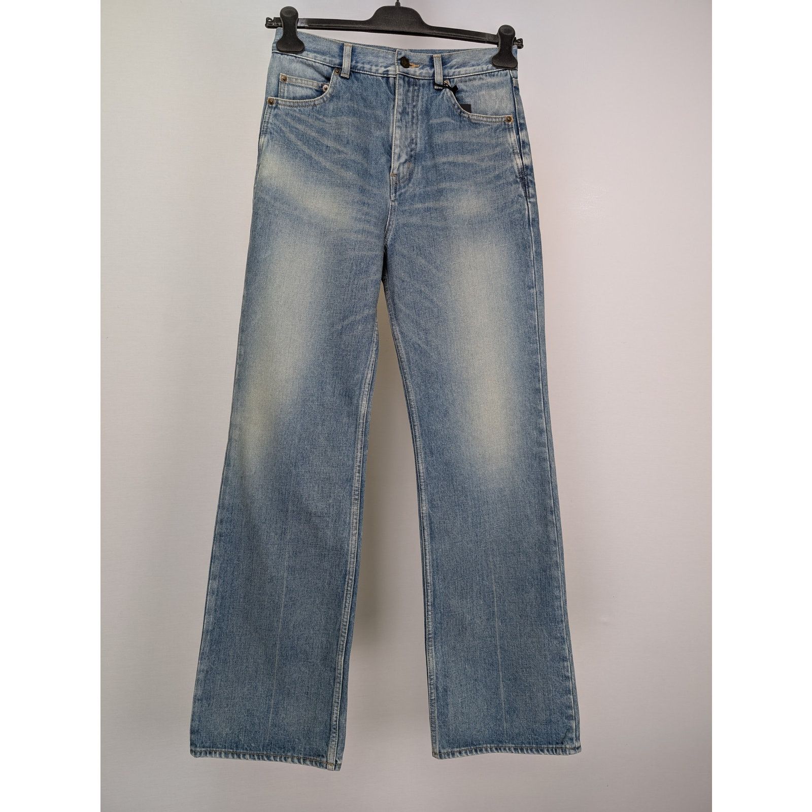 Saint Laurent Paris o1rshd1 70's Pants OGKD77 Jean in Medium Blue Size US 29 - 1 Thumbnail