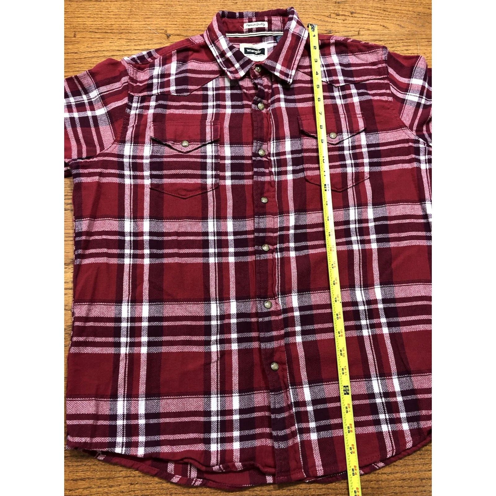 Wrangler VINTAGE Wrangler Red Plaid Men L Pearl Snap Flannel Long Sleeve Shirt Cowboy Size US L / EU 52-54 / 3 - 5 Thumbnail