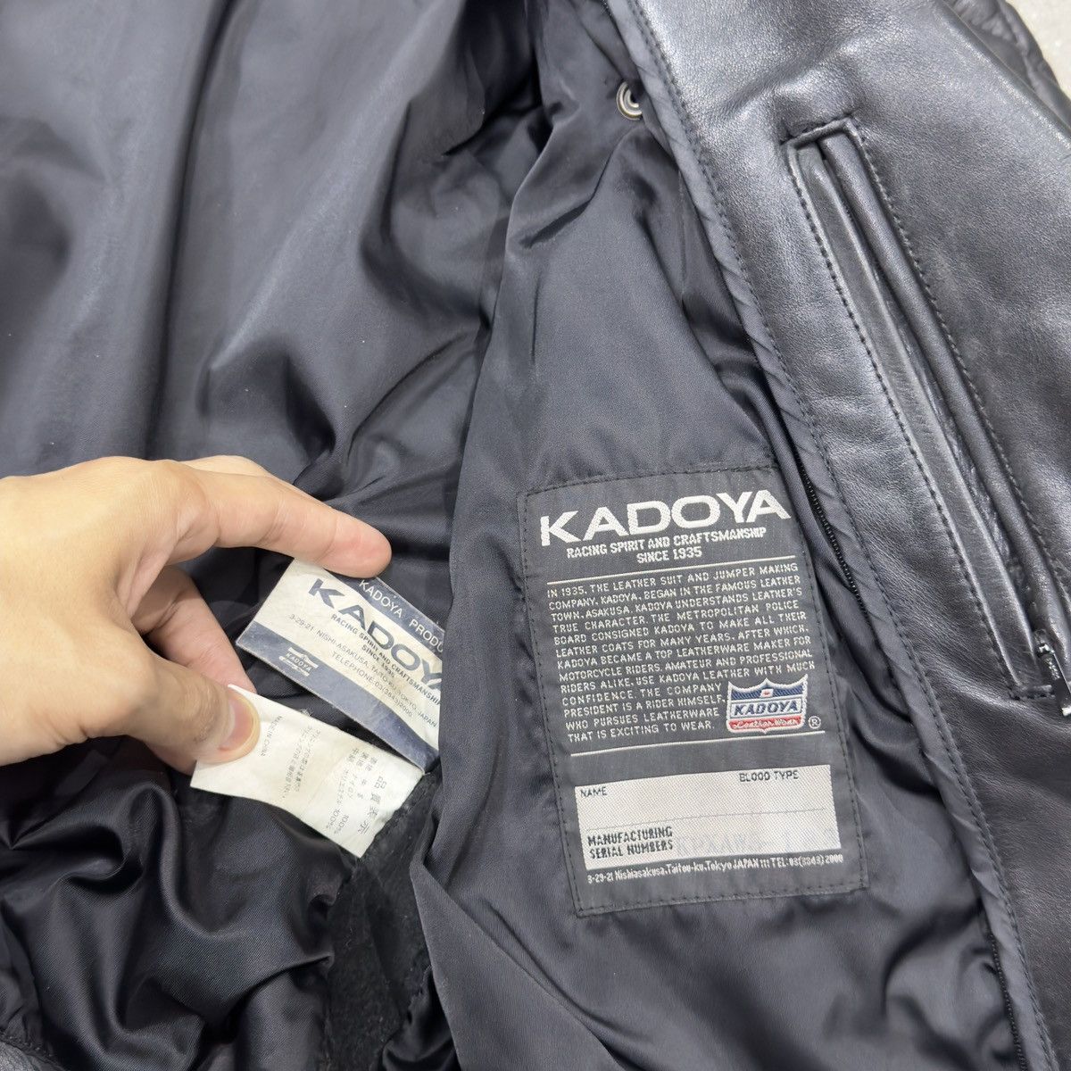 Japanese Brand × Kadoya Kadoya evo diamond lattice cable stayed leather jacket Size US XXL / EU 58 / 5 - 4 Thumbnail
