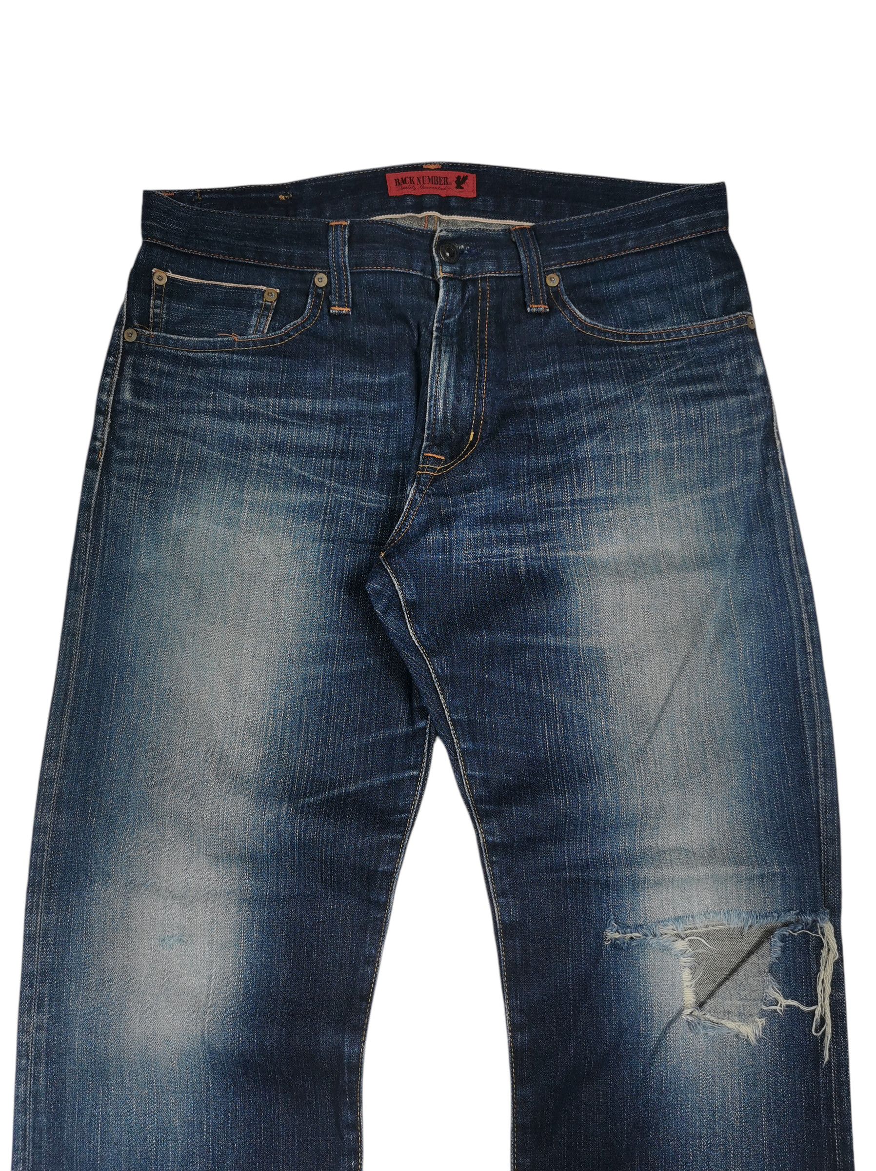 Japanese Brand × Jean × Self Edge Back Number Selvedge Jeans Size US 34 / EU 50 - 2 Thumbnail