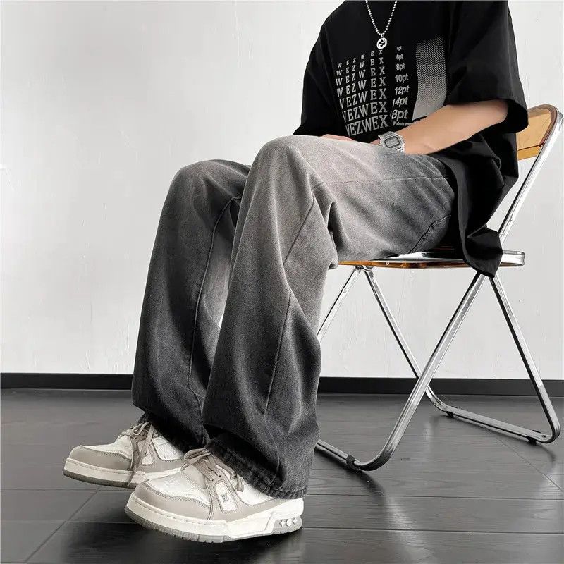 Japanese Brand Loose hip-hop straight leg wide leg jeans Size US 32 / EU 48 - 3 Thumbnail