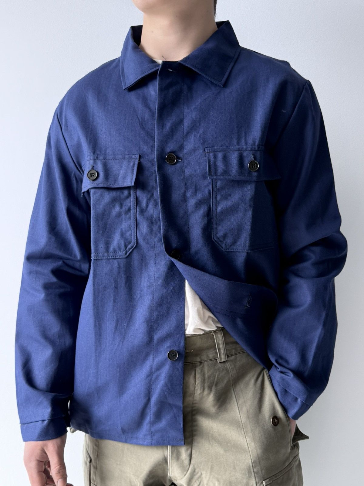 Vetra Vintage 80s French Workwear Sanfor Chore Work Jacket Size US L / EU 52-54 / 3 - 1 Thumbnail