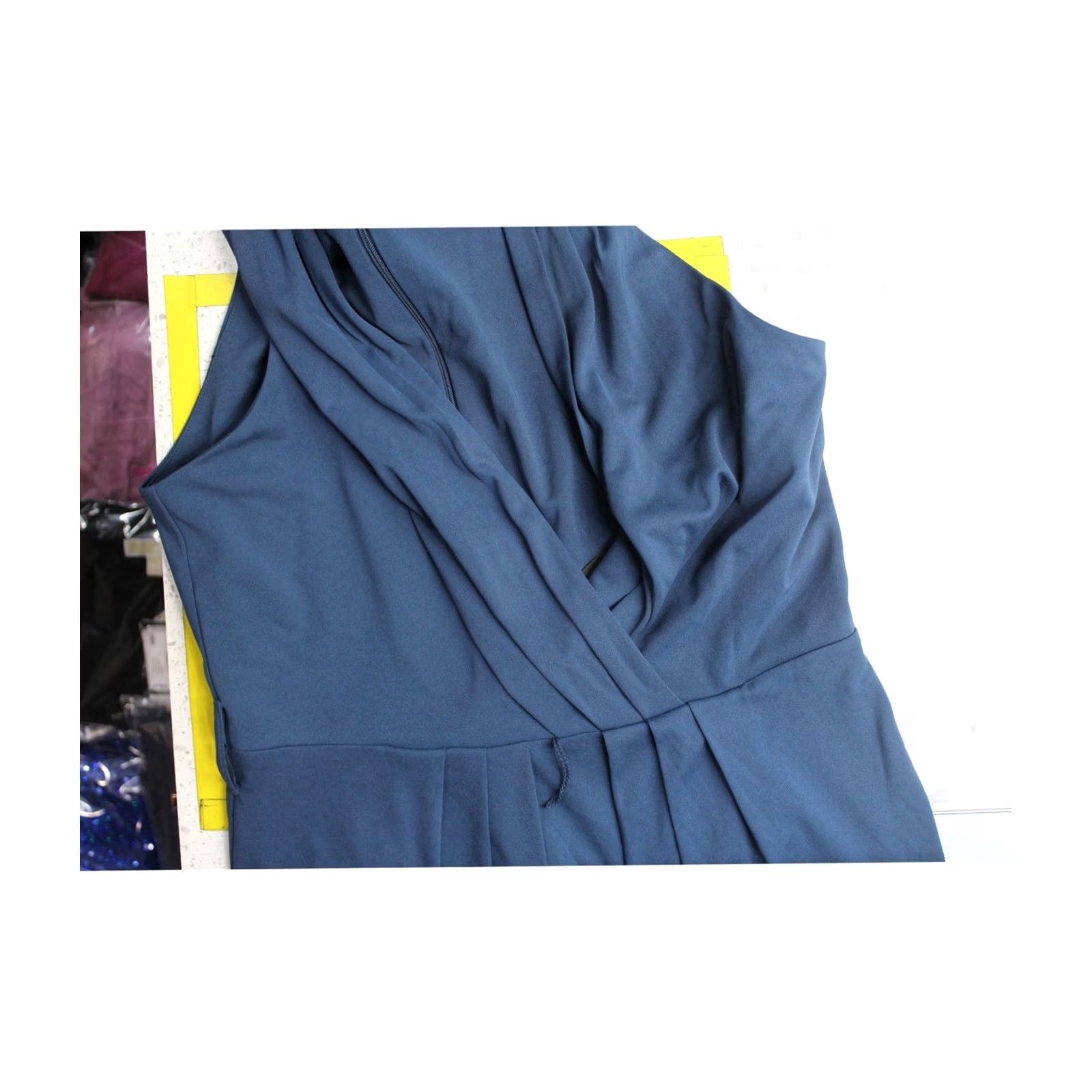 Donna Karan DONNA KARAN NEW YORK Womens Belted Sheath Midi Dress, navy, size 8 Size M / US 6-8 / IT 42-44 - 2 Thumbnail