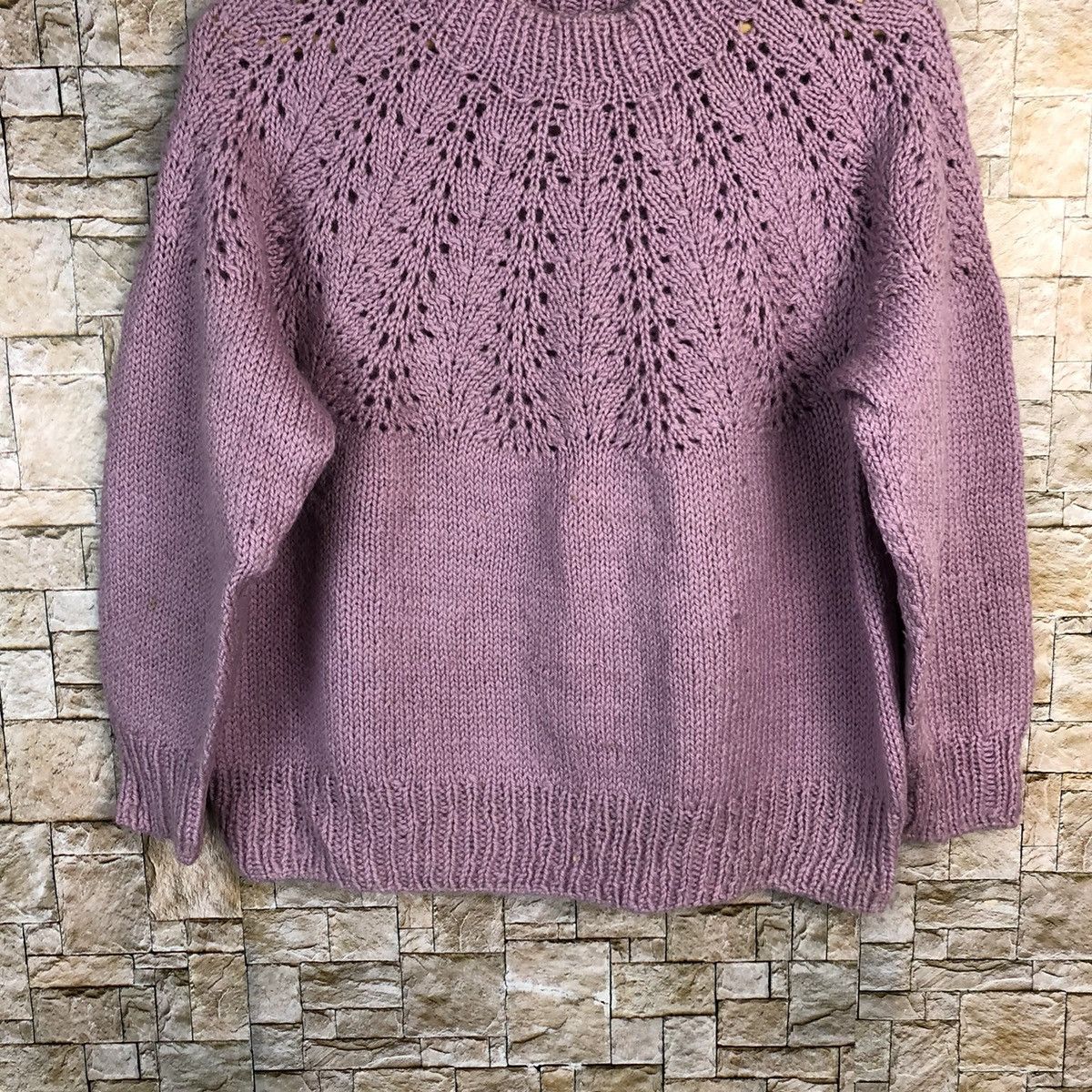 Homespun Knitwear × Japanese Brand Japanese Brand Purple Knitwear crochet #A790 Size S / US 4 / IT 40 - 3 Thumbnail