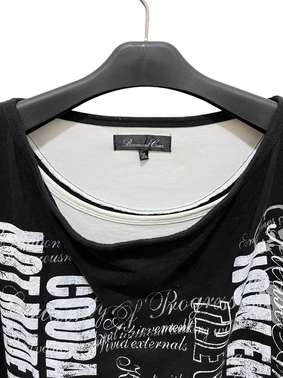 Japanese Brand Baeaumere poem double layers long slevee tee Size US L / EU 52-54 / 3 - 6 Thumbnail