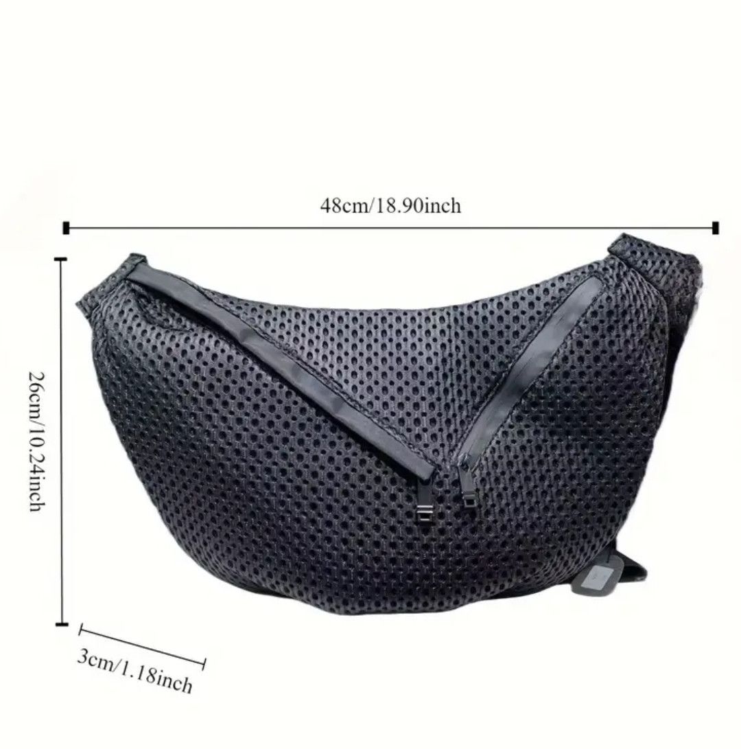 Vintage Minimalist Black Mesh Shoulder Bag Y2K Carry Size ONE SIZE - 5 Thumbnail