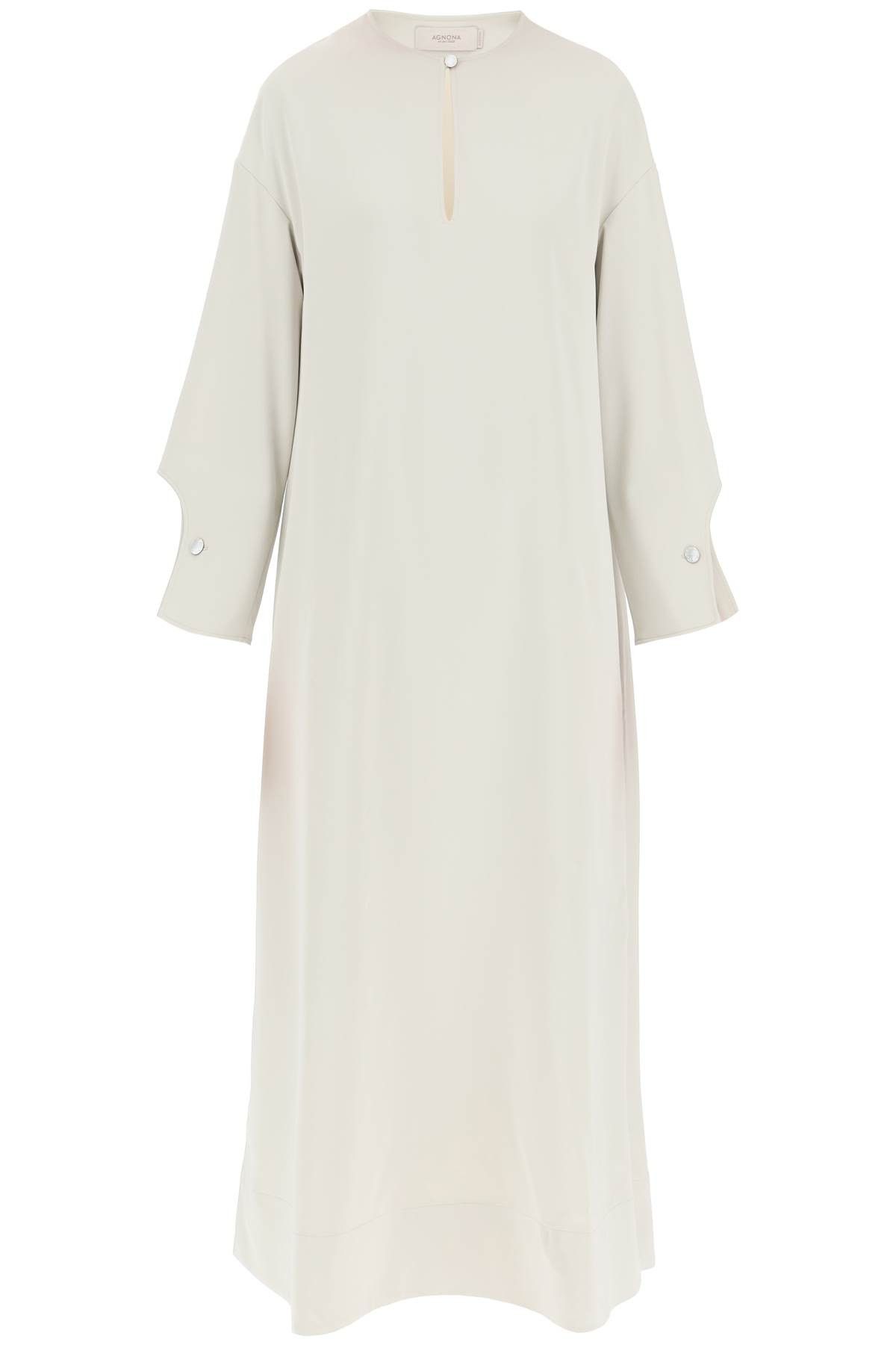 image of Agnona Cady Caftan Dress in Beige, Women's (Size Small)