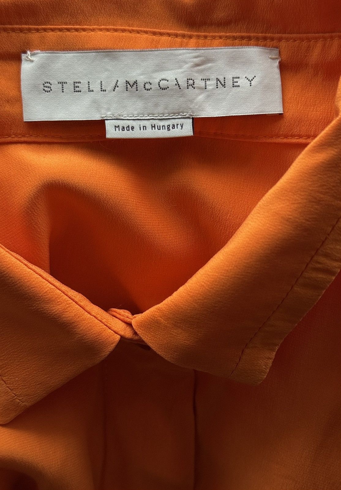 Stella McCartney Stella McCartney 100% silk orange blouse shirt Size M / US 6-8 / IT 42-44 - 5 Thumbnail
