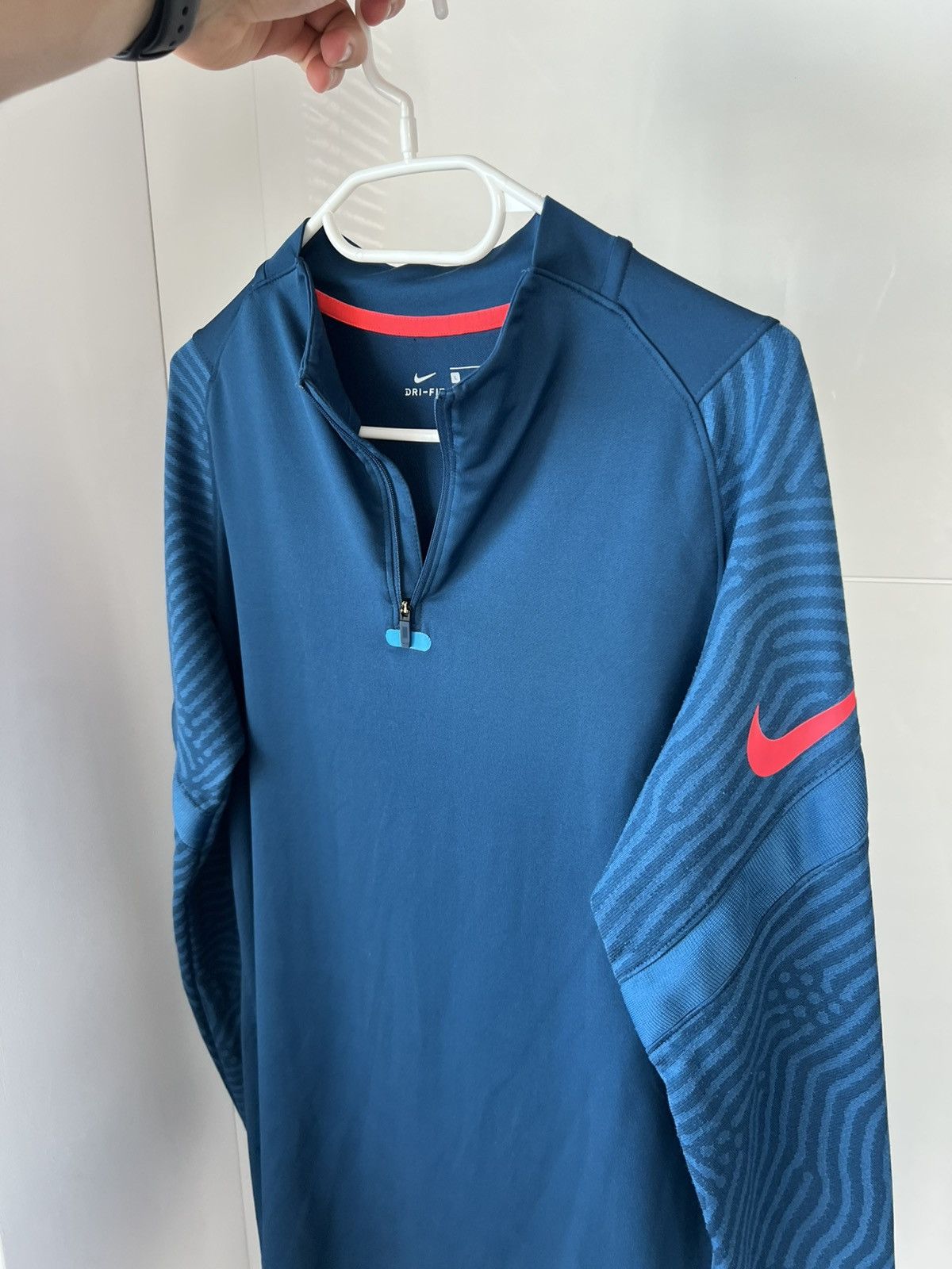 Nike Nike Dry-Fit Football Strike Drill Training 1/3 Zip Shirt Size US L / EU 52-54 / 3 - 5 Thumbnail