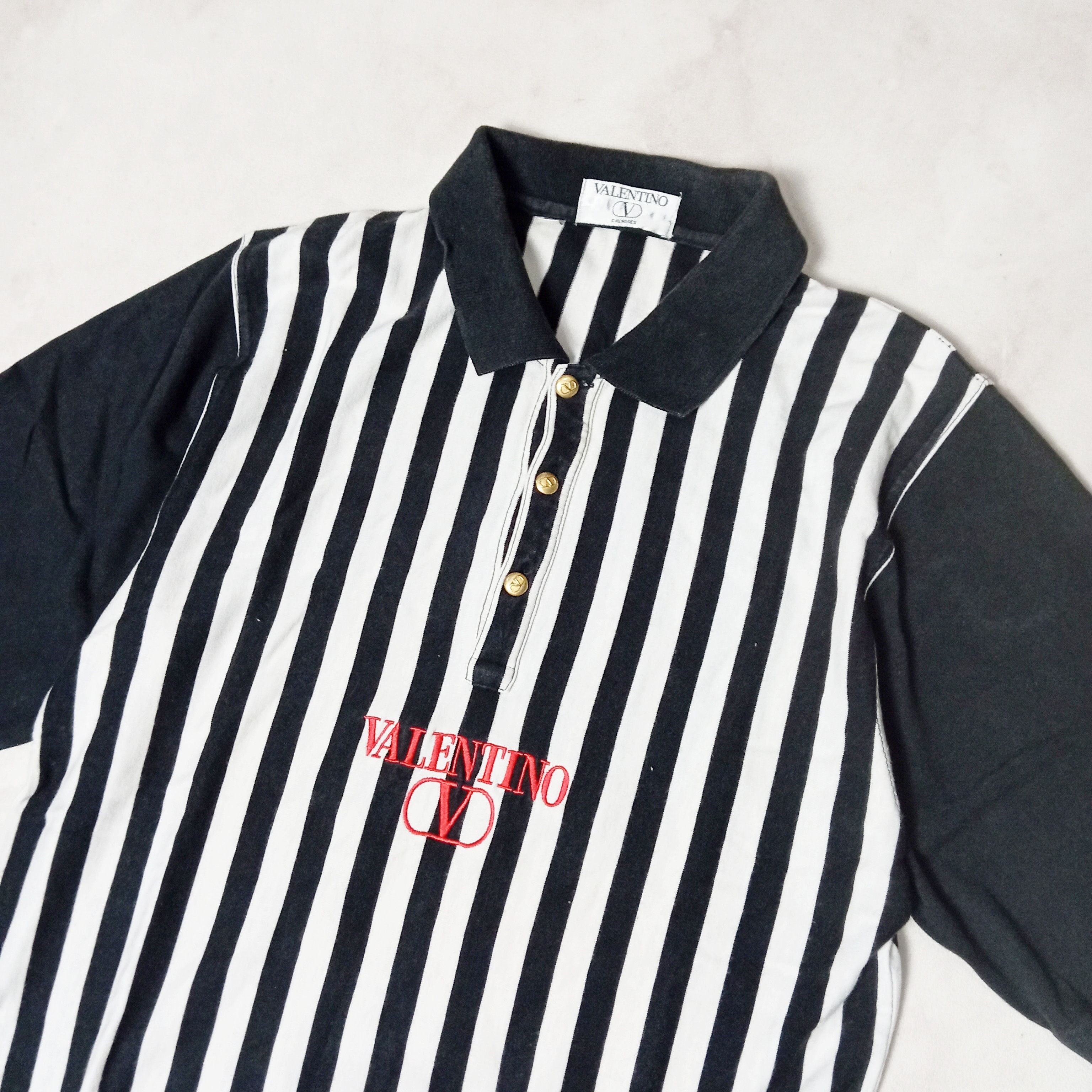 Valentino Vintage Polo Shirt Valentino Chemises Size US L / EU 52-54 / 3 - 2 Thumbnail